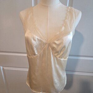 Banana Republic 100% Silk Cream Color Cami SZ SM